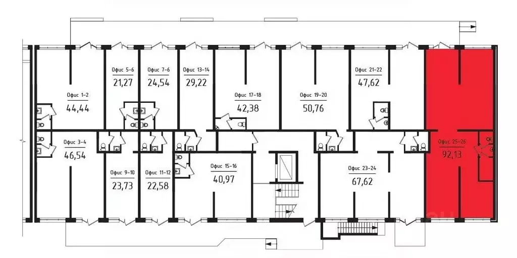 Офис в Адыгея, Майкоп Степная ул. (92 м) - Фото 2