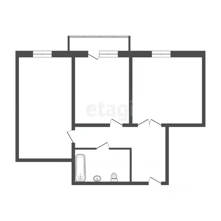 2-к кв. Красноярский край, Красноярск ул. Авиаторов, 43 (54.2 м) - Фото 2