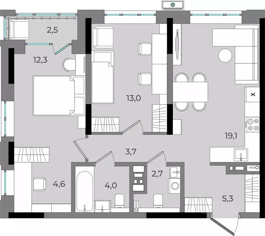 2-к кв. Удмуртия, Ижевск Северо-Западный жилрайон, 2-й мкр, Новый ... - Фото 0