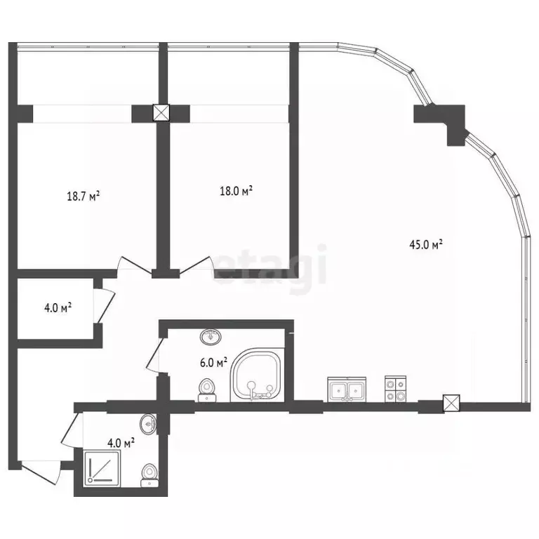 3-к кв. Крым, Ялта ул. Ореховая, 23А (104.0 м) - Фото 2