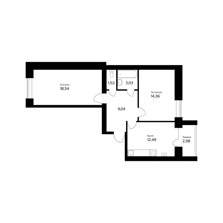 2-комнатная квартира: Ярославль, улица Александра Додонова, 10к4 ... - Фото 0