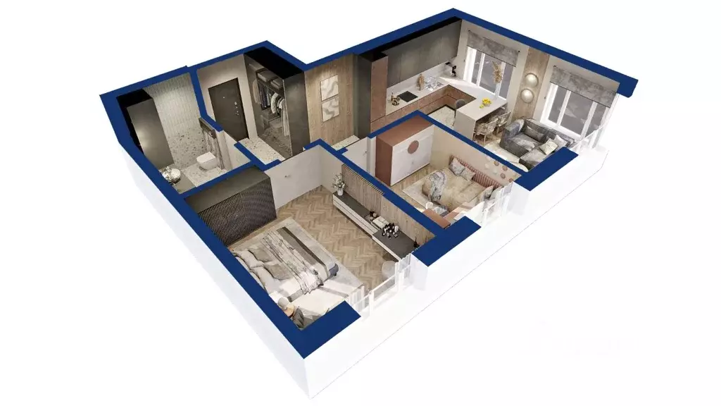 2-к кв. Башкортостан, Уфа Сипайловская ул., 31 (58.62 м) - Фото 1