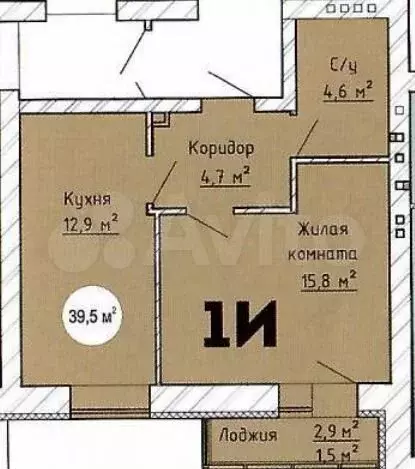 1-к. квартира, 39,5м, 3/8эт. - Фото 0