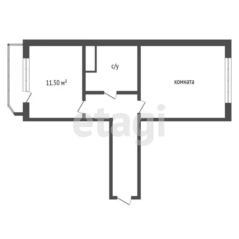 1-комнатная квартира: Тюмень, улица Федюнинского, 56 (47.5 м) - Фото 1