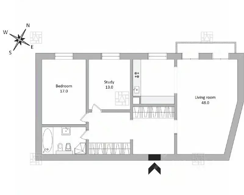 3-к кв. Москва ул. Большая Полянка, 61С2 (110.0 м) - Фото 2