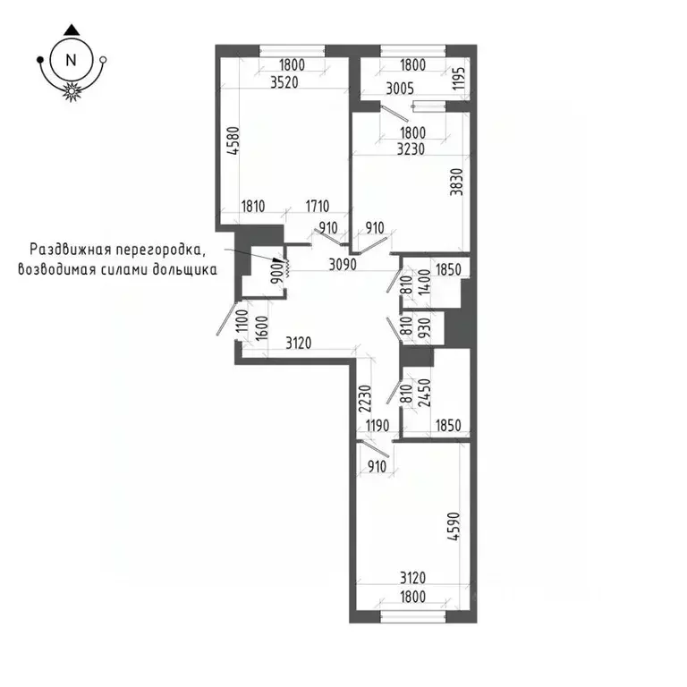 2-к кв. Санкт-Петербург бул. Измайловский, 9 (68.6 м) - Фото 1