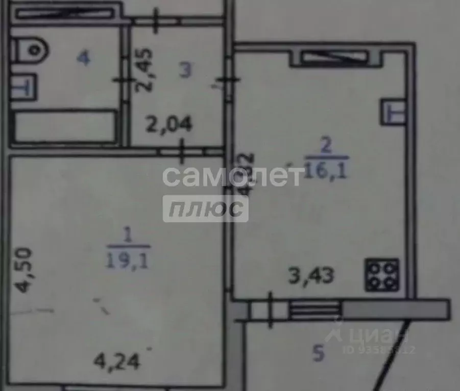 1-к кв. Курская область, Курск просп. Победы, 2 (45.3 м) - Фото 2