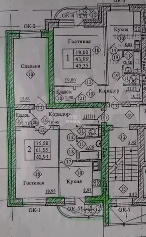 2-к кв. Воронежская область, Воронеж ул. Урывского, 17/2 (63.0 м) - Фото 2