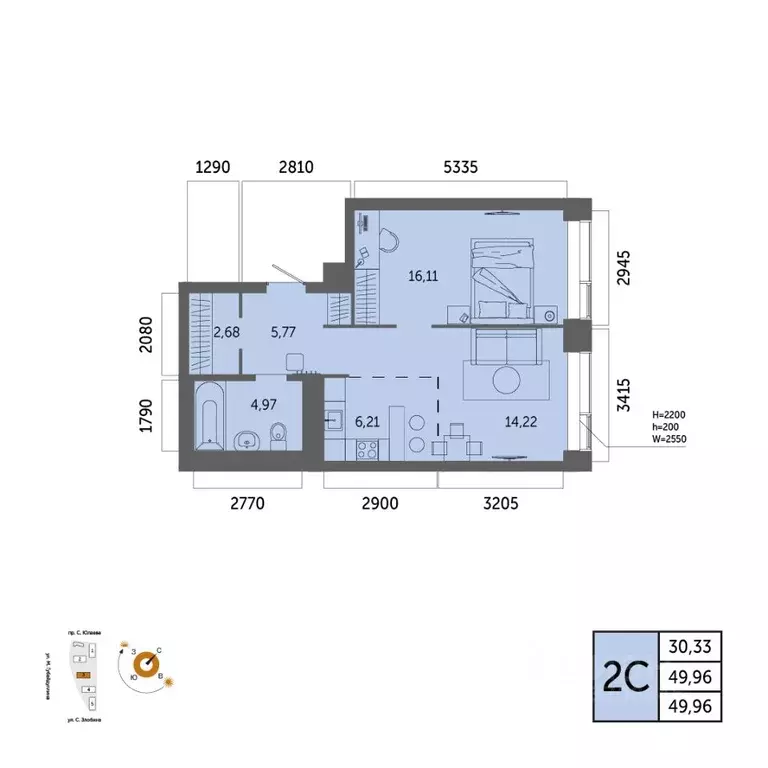 2-к кв. Башкортостан, Уфа Зеленая Роща жилрайон, Урбаника жилой ... - Фото 0