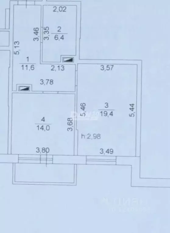 1-к кв. Челябинская область, Челябинск ул. Бейвеля, 10 (51.4 м) - Фото 1