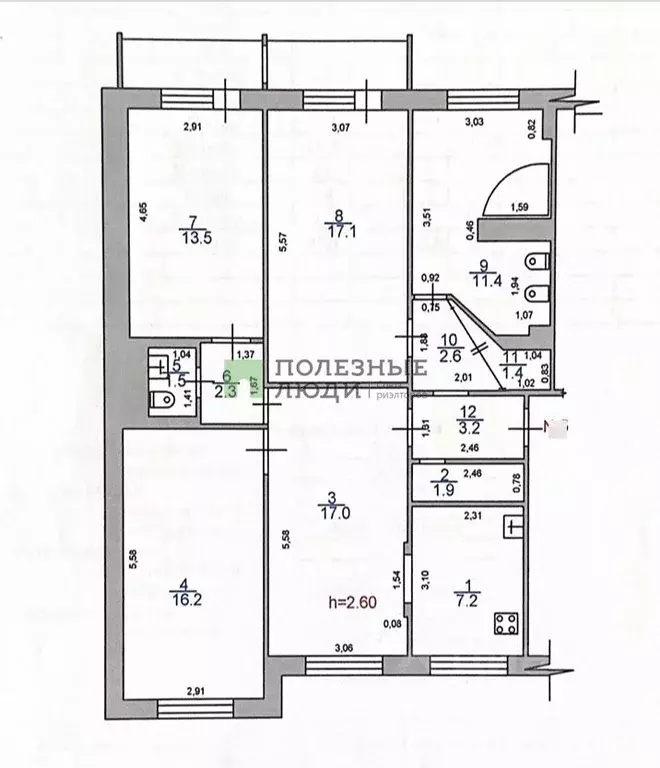 4-к кв. Курганская область, Курган ул. Пушкина, 91 (95.3 м) - Фото 2