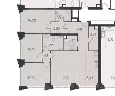 4-к кв. Москва 1-й Сетуньский проезд, 8 (100.0 м) - Фото 2