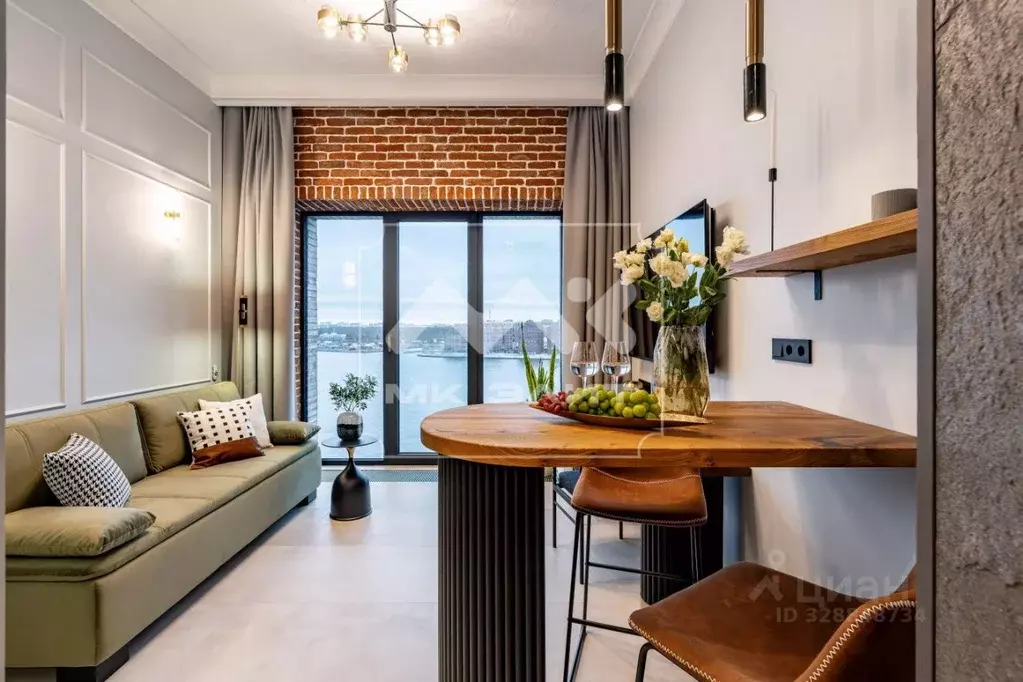 Студия Санкт-Петербург наб. Макарова, 58с2 (23.6 м) - Фото 1