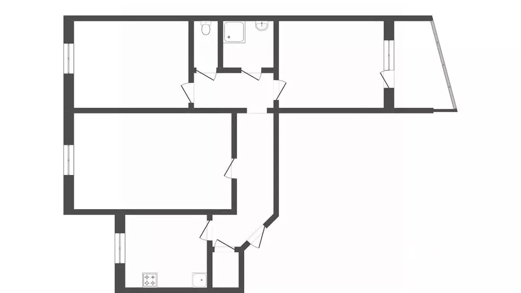 3-к кв. Тюменская область, Тюмень Лесной мкр, 12 (77.0 м) - Фото 1