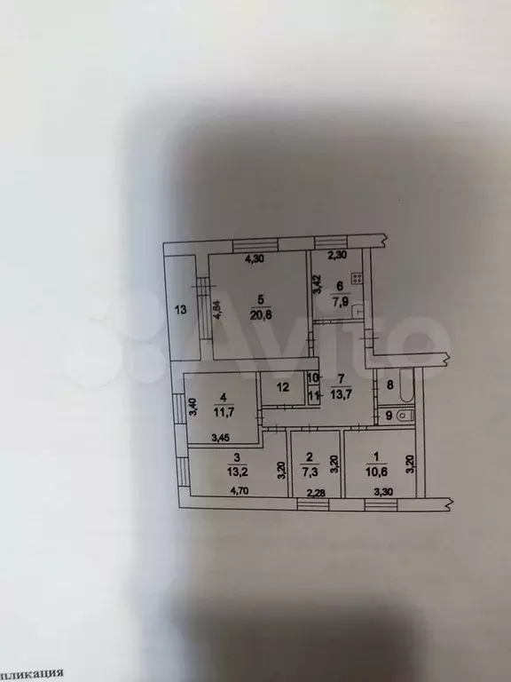 5-к. квартира, 92,8 м, 9/9 эт. - Фото 0