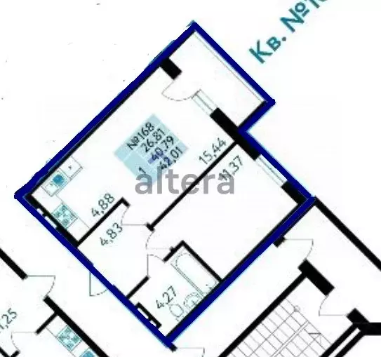 1-комнатная квартира: посёлок городского типа Яблоновский, Базовская ... - Фото 1