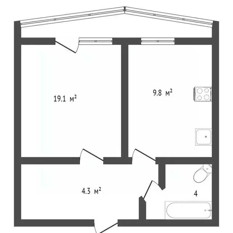 1-к кв. Амурская область, Благовещенск ул. Василенко, 14/1 (41.2 м) - Фото 1