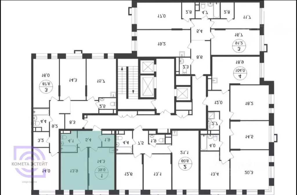 1-к кв. Москва, Москва, Московский г. ул. Лаптева, 9 (39.4 м) - Фото 2