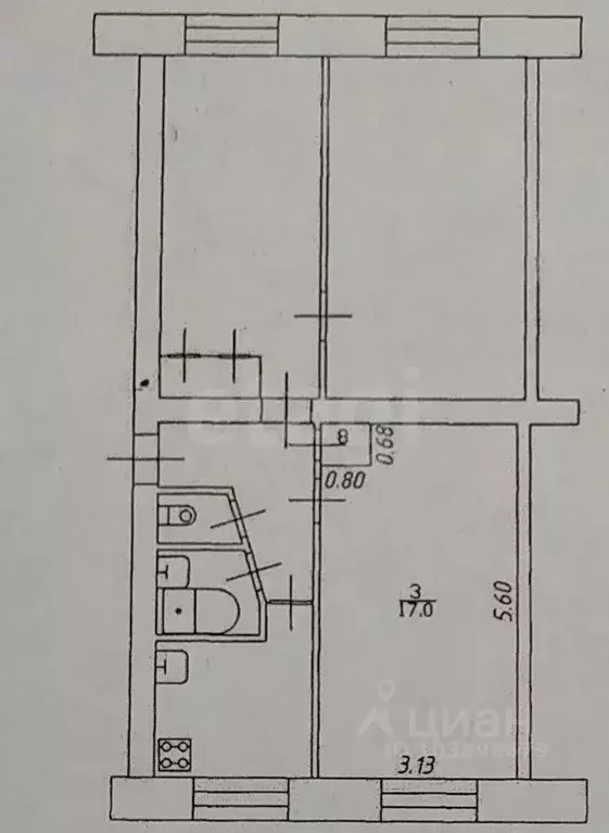 Комната Татарстан, Зеленодольск ул. Гоголя, 57 (18.0 м) - Фото 1