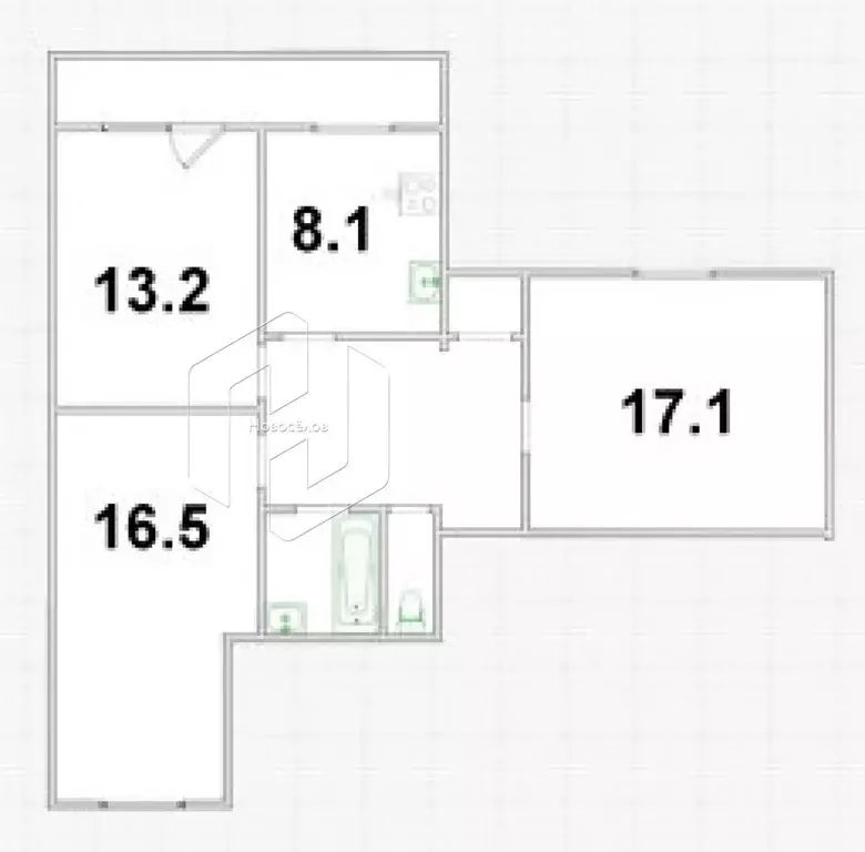3-к кв. Мордовия, Саранск просп. 60 лет Октября, 17А (72.3 м) - Фото 2