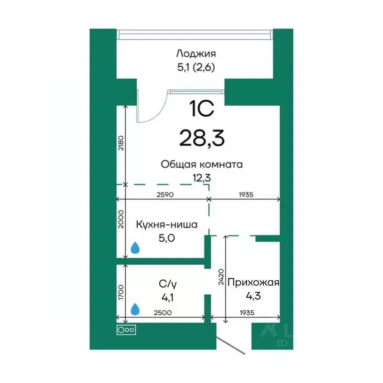 1-к кв. Алтайский край, Барнаул Просторная ул., 390к2 (28.3 м) - Фото 1
