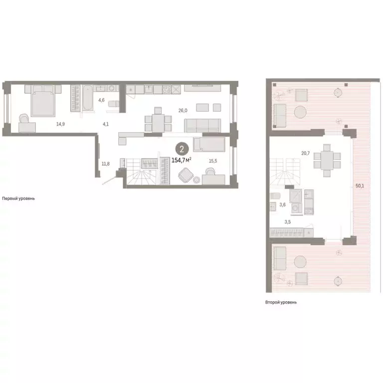 2-комнатная квартира: Тюмень, Мысовская улица, 26к2 (156.98 м) - Фото 1