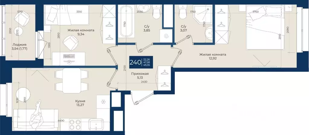 2-к кв. Ленинградская область, Ломоносовский район, Аннинское ... - Фото 0