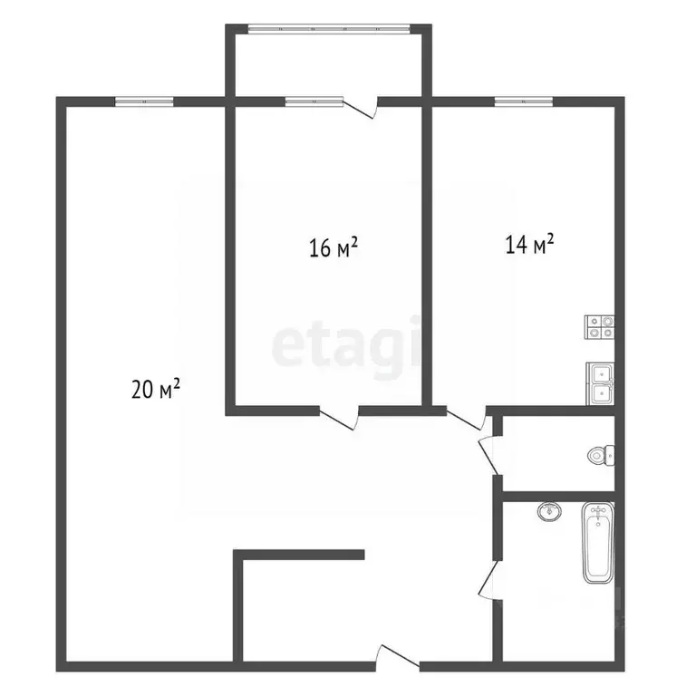 2-к кв. санкт-петербург окраинная ул, 9к (64.4 м) - Фото 1