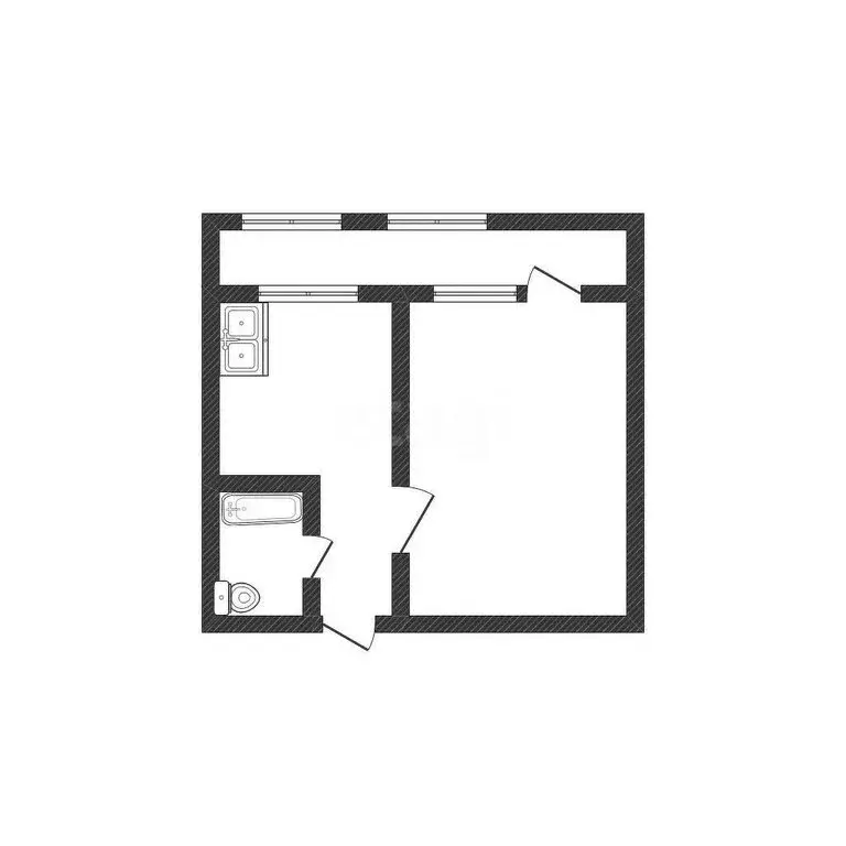 1-комнатная квартира: село Усятское, Моторная улица, 16 (27.4 м) - Фото 1