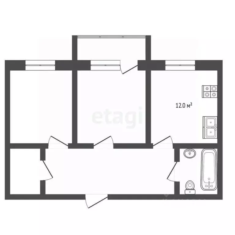 2-к кв. Московская область, Дмитровский муниципальный округ, ... - Фото 0