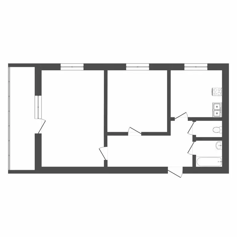 2-комнатная квартира: Тюмень, Широтная улица, 25 (50.8 м) - Фото 1