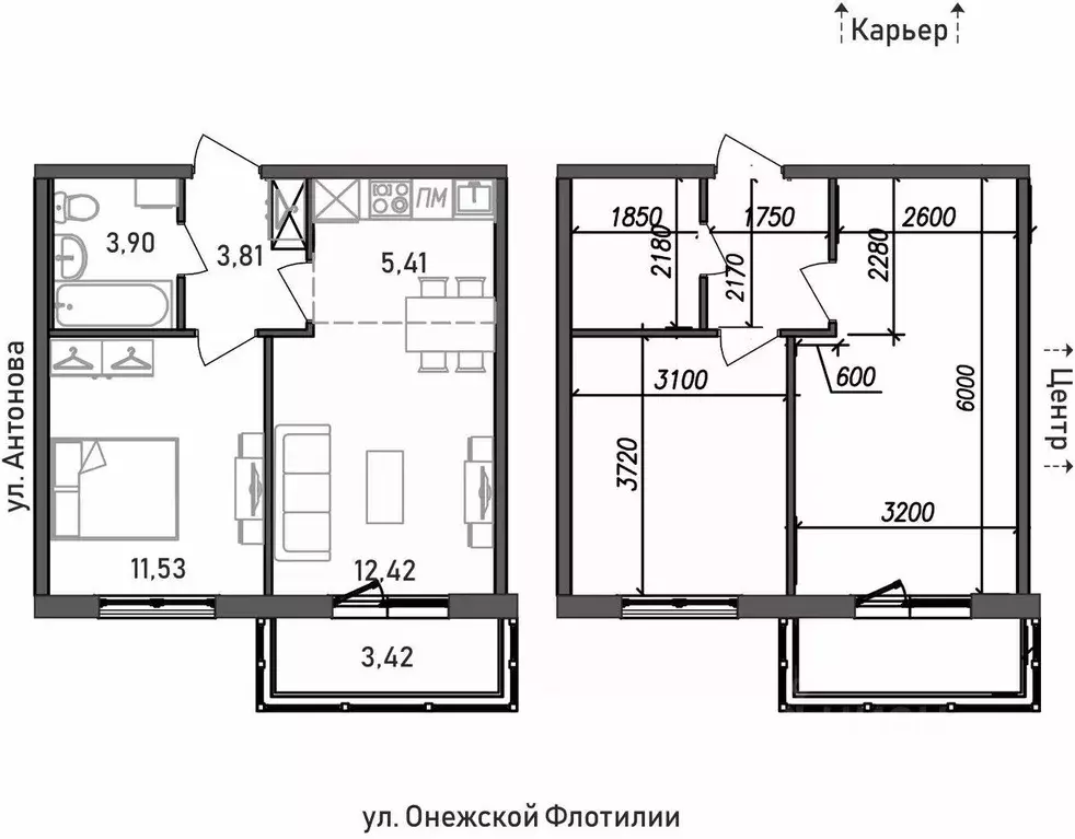 2-к кв. Карелия, Петрозаводск ул. Онежской Флотилии, 10 (40.33 м) - Фото 0