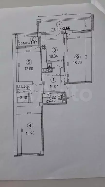 3-к. квартира, 82,2 м, 10/12 эт. - Фото 0