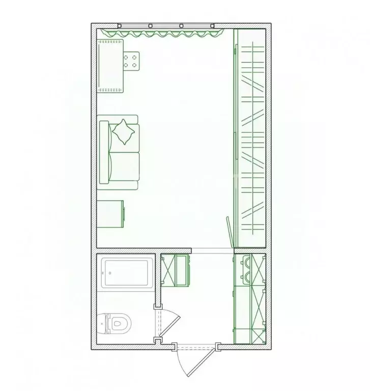 Студия Томская область, Томск Мокрушинский мкр, ул. Мокрушина, 12А ... - Фото 2