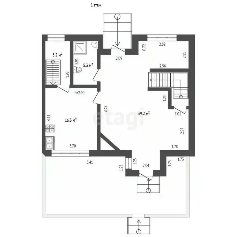 Дом в Псковская область, Печоры ул. Автомобилистов, 6А (209 м) - Фото 2