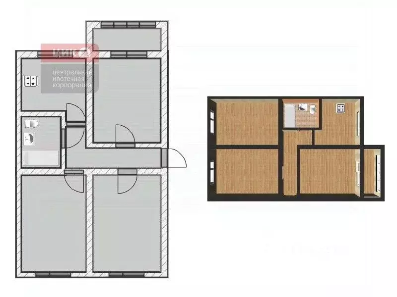 3-к кв. Рязанская область, Рязань ул. Островского, 17 (61.0 м) - Фото 2