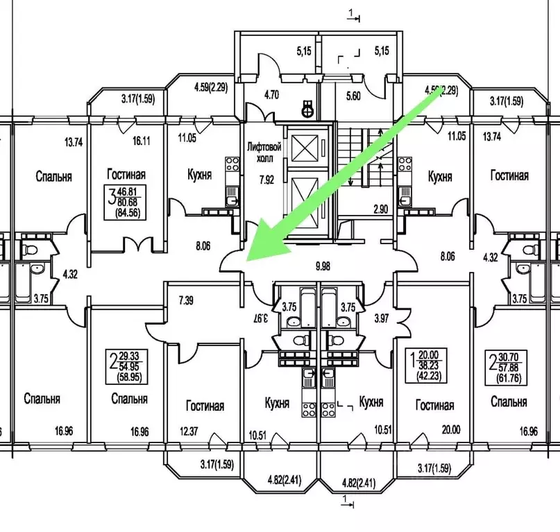3-к кв. Московская область, Домодедово Востряково мкр, ул. Ледовская, ... - Фото 2