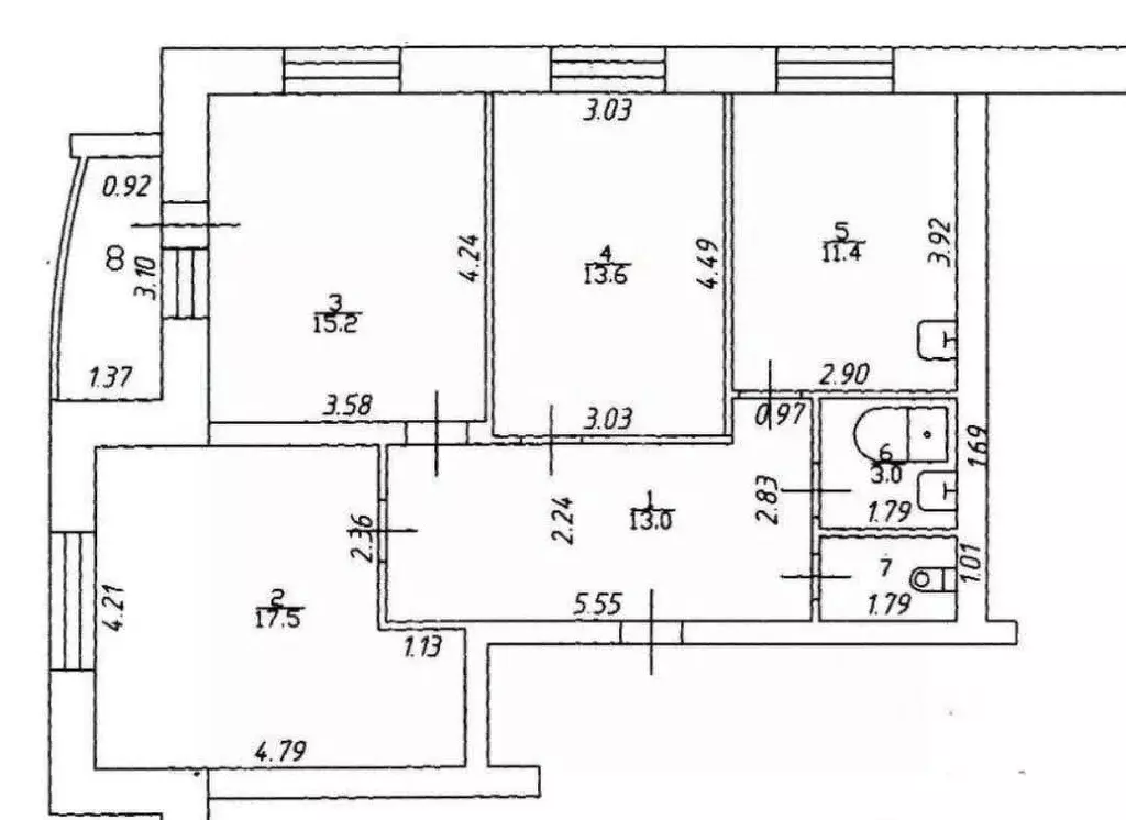 3-к кв. Татарстан, Зеленодольск Паратская ул., 9 (75.5 м) - Фото 2