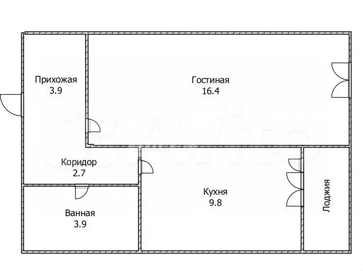1-к. квартира, 36,7 м, 6/9 эт. - Фото 0