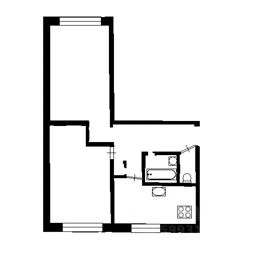 2-к кв. Ленинградская область, Всеволожский район, Заневское городское ... - Фото 2