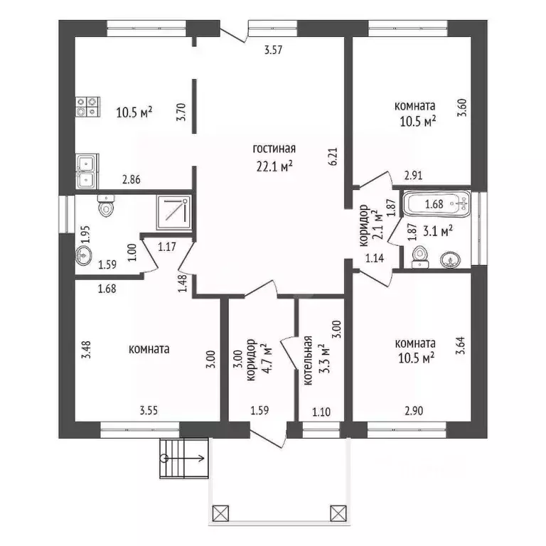 Дом в Адыгея, Майкопский район, Краснооктябрьское с/пос, пос. ... - Фото 2