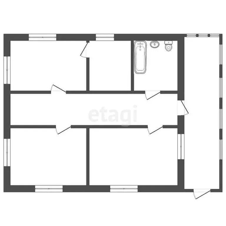 Дом в Тобольск, 2-я Трудовая улица (60.5 м) - Фото 2