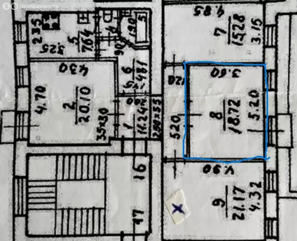 1к в 4-комнатной квартире (18.72 м) - Фото 2