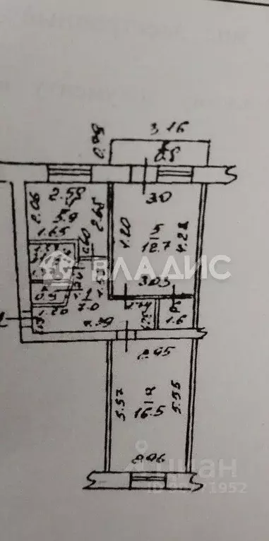 2-к кв. Башкортостан, Стерлитамак Вокзальная ул., 36 (46.5 м) - Фото 2