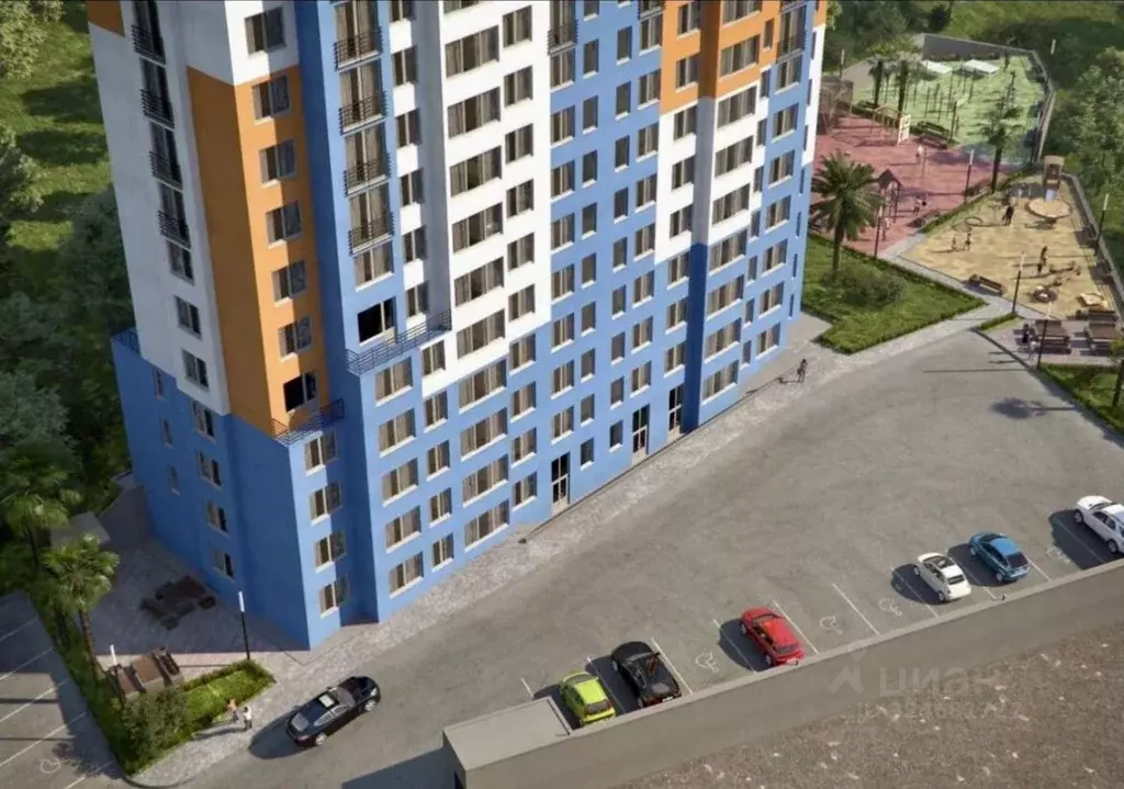 Студия Краснодарский край, Сочи Вишневая ул., 18/8 (28.0 м) - Фото 1