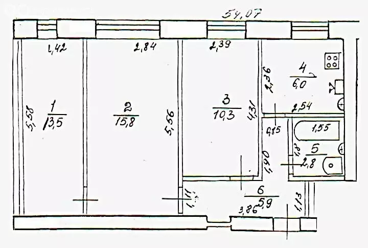 3-комнатная квартира: Нижний Новгород, Московское шоссе, 282 (54.3 м) - Фото 0