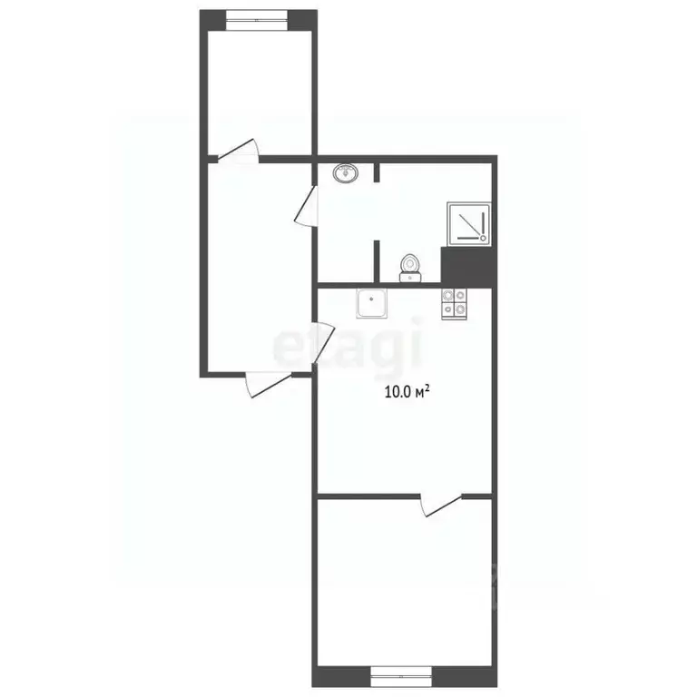 2-к кв. Севастополь просп. Генерала Острякова, 3 (45.4 м) - Фото 2