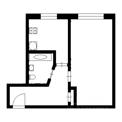 1-к кв. Севастополь ул. Хрусталева, 43 (31.0 м) - Фото 2