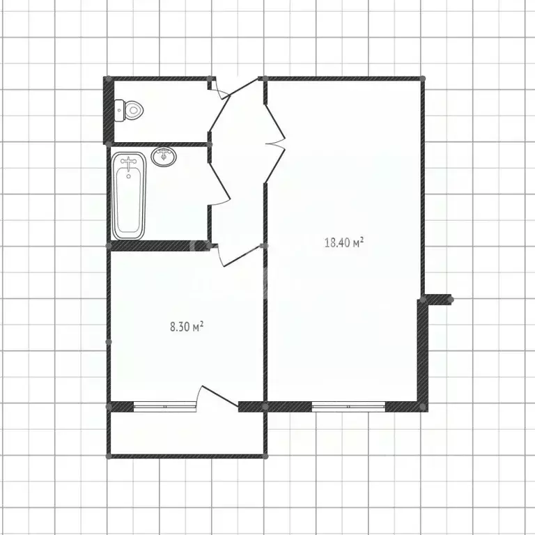1-к кв. Липецкая область, Липецк ул. Доватора, 16 (36.5 м) - Фото 2