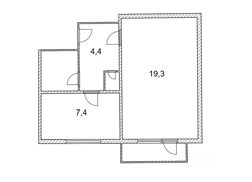 1-к кв. Крым, Симферопольский район, с. Мирное ул. Белова, 12Б (36.2 ... - Фото 1